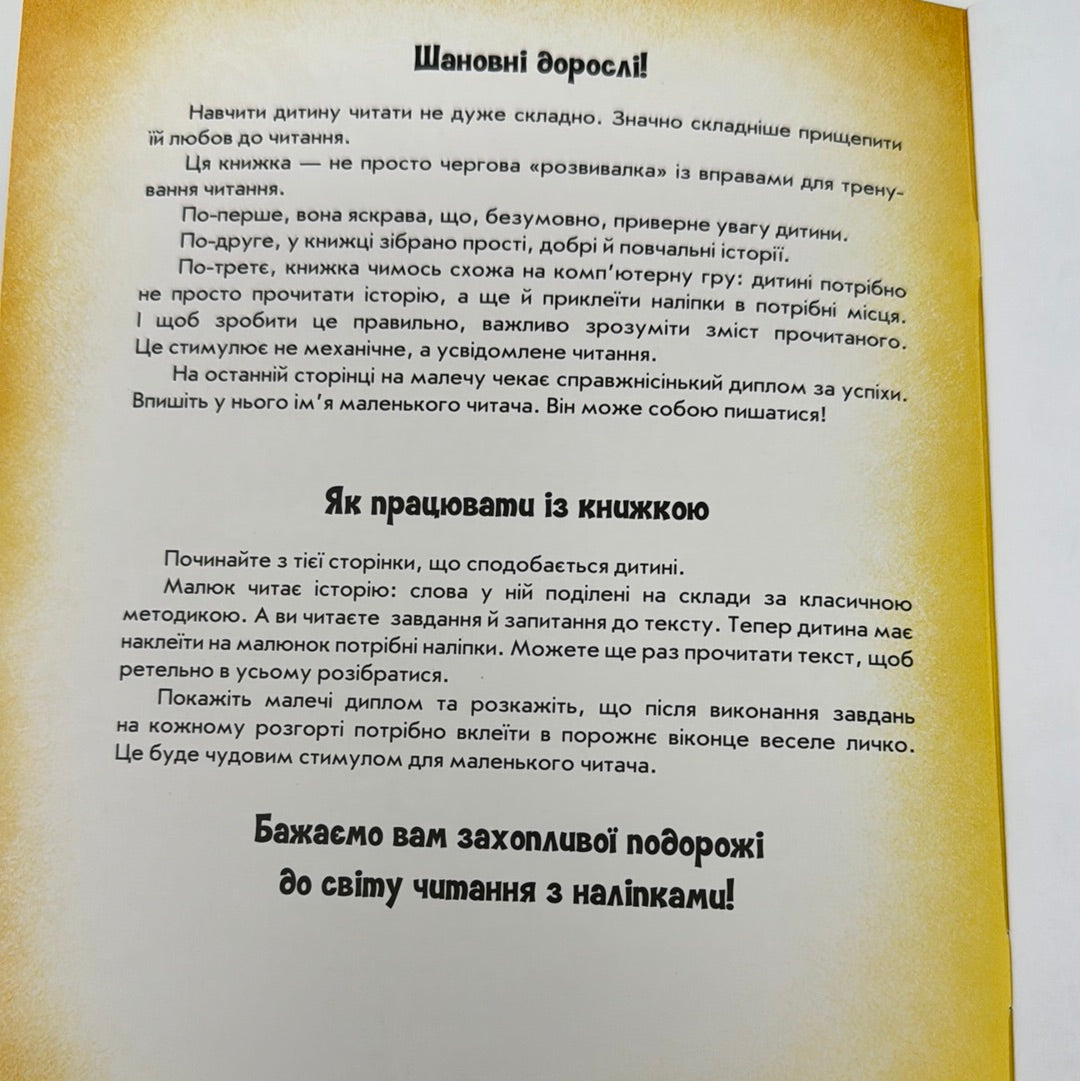 Весела хуртовина. Читання з наліпками / Книги для читання по складах