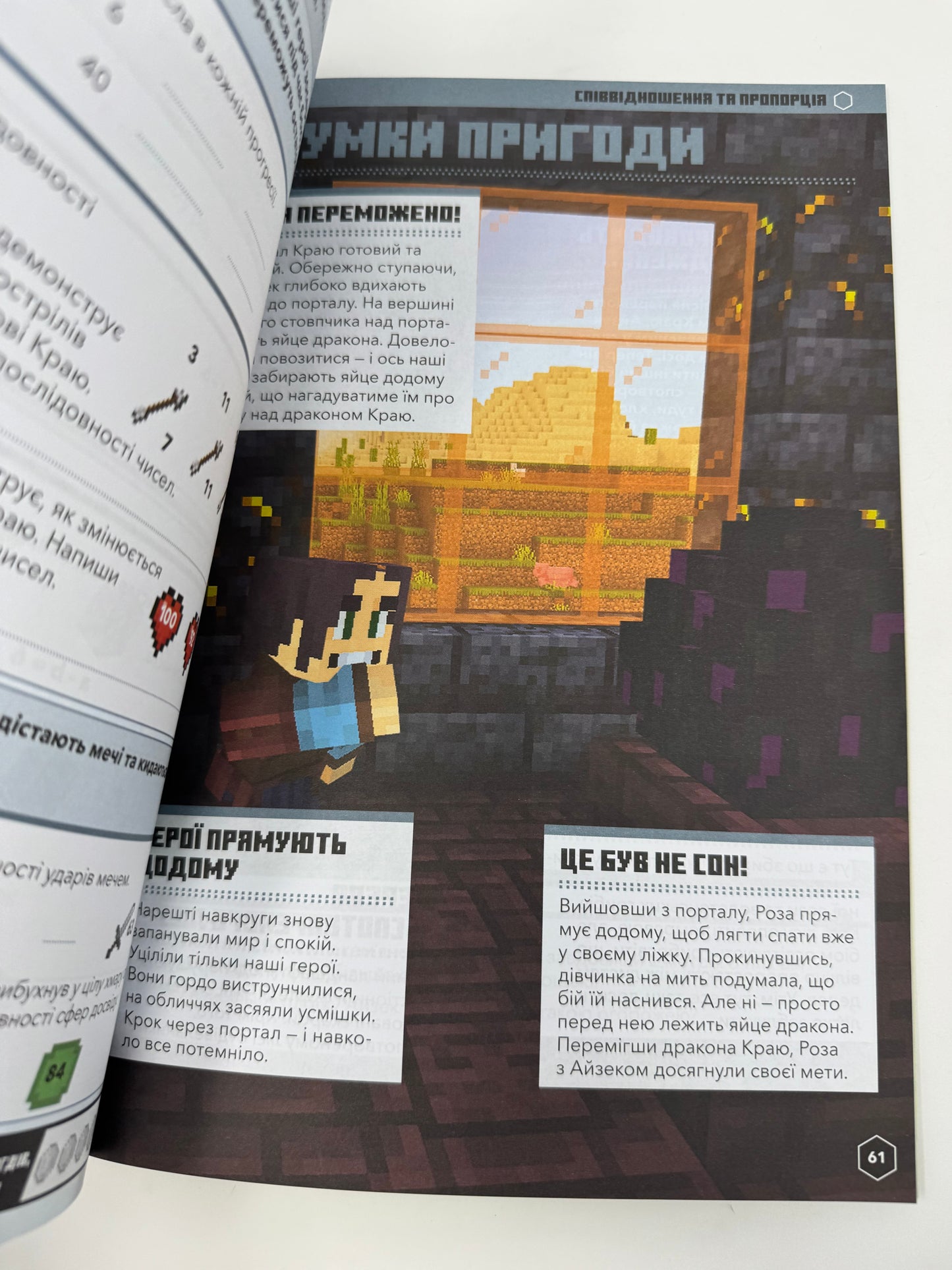 MINECRAFT Математика. Офіційний посібник. 10-11 років. Ден Ліпскомб / Книги для вивчення математики українською