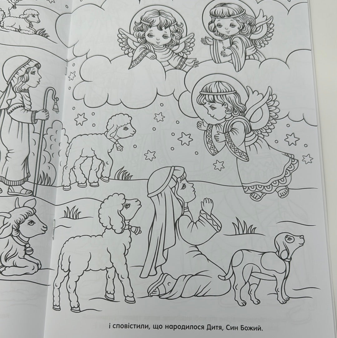 Різдвяна шопка з наліпками та розмальовками / Різдвяні книги для дітей