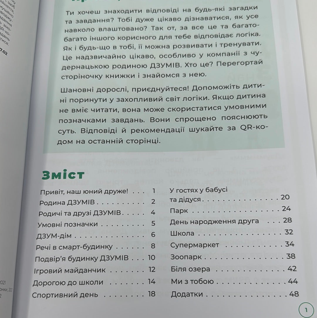 Логіка з родиною Дзумів. 5-6 років / Книги з логіки українською