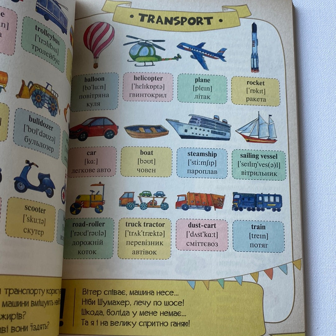 Моя перша 1000 англійських слів. Улюблені книжки у зручному форматі / Книги з вивчення англійської для дітей