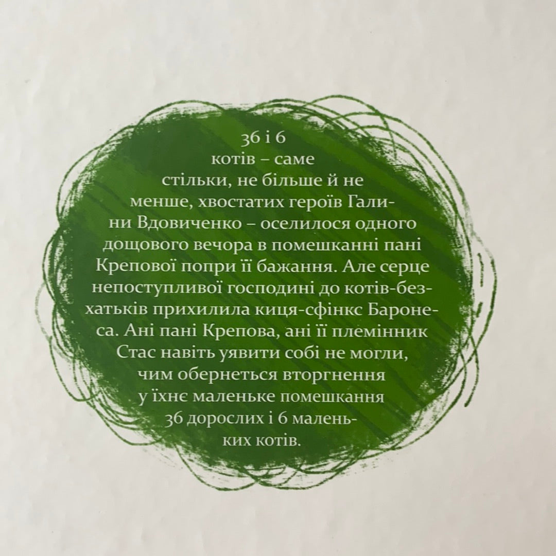 36 і 6 котів. Галина Вдовиченко / Книга для дітей зі шкільної програми. Best Ukrainian books in USA