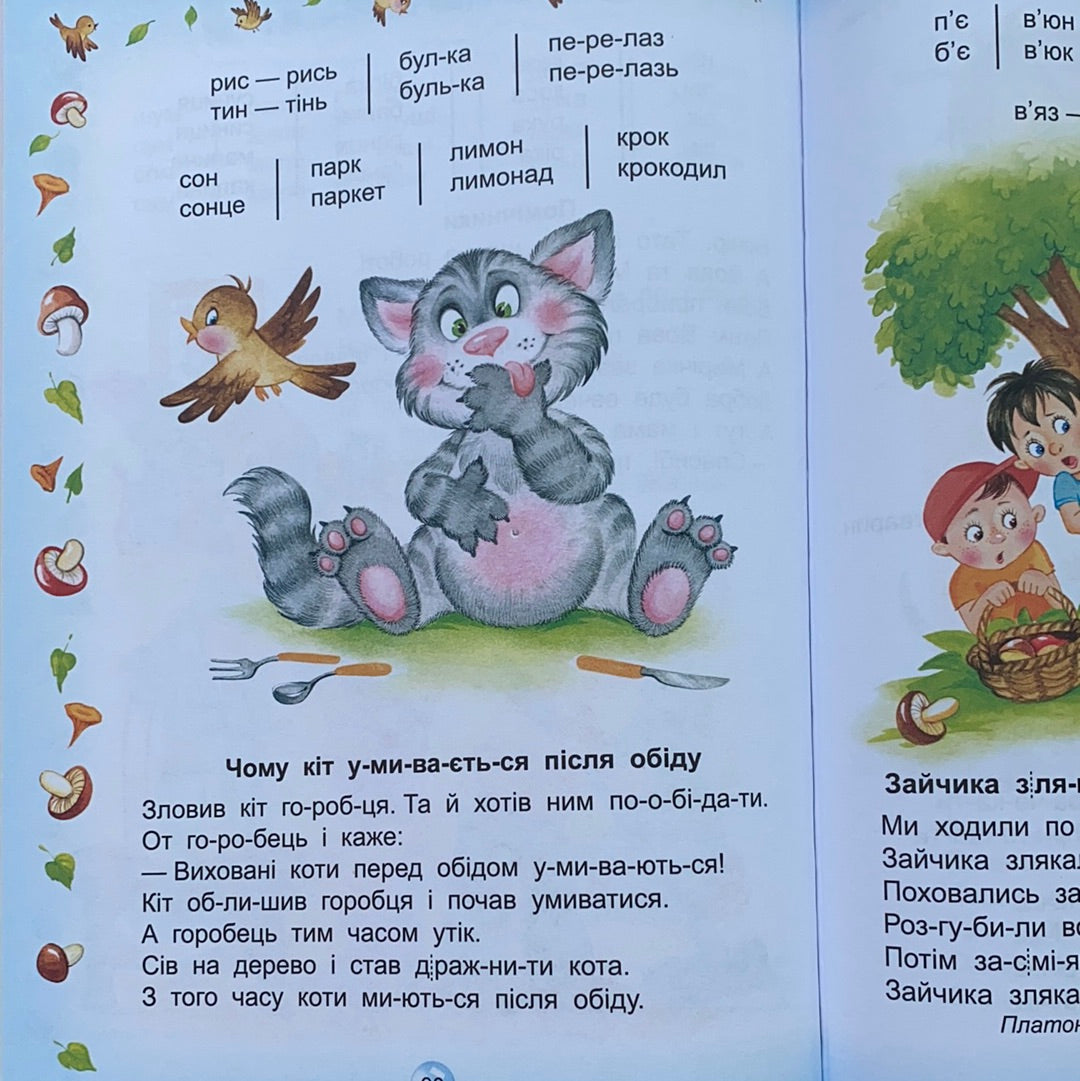 Буквар Читайлик. Великий формат / Ukrainian ABC book for learn reading. Український буквар для дітей