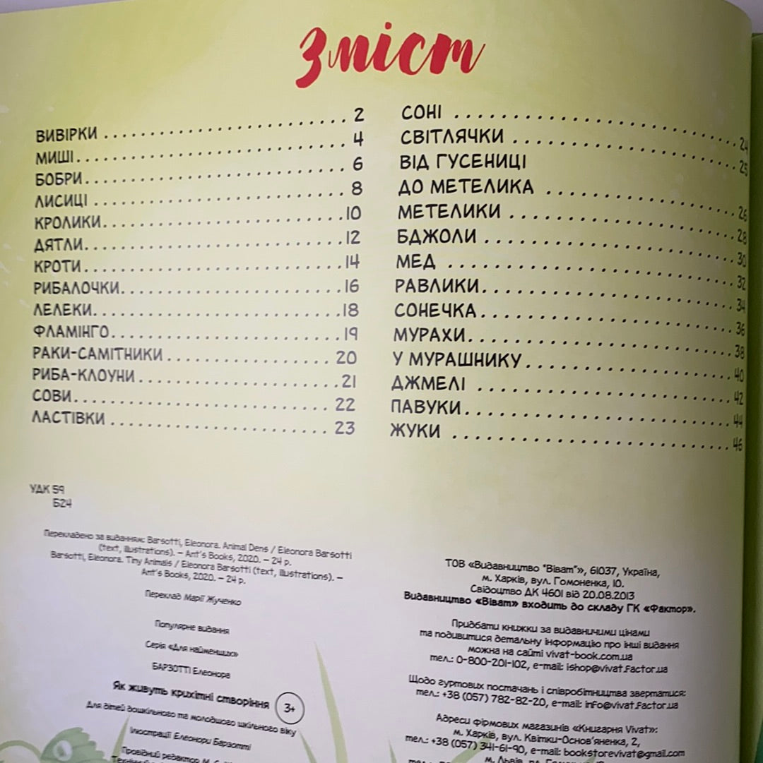 Як живуть крихітні створіння. Елеонора Барзотті