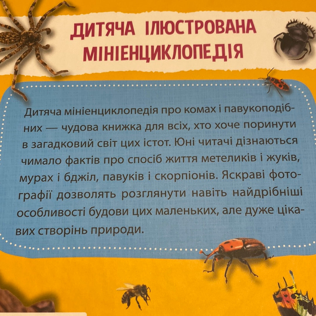 Комахи та павуки. Міні-енциклопедія / Пізнавальні книги для дітей