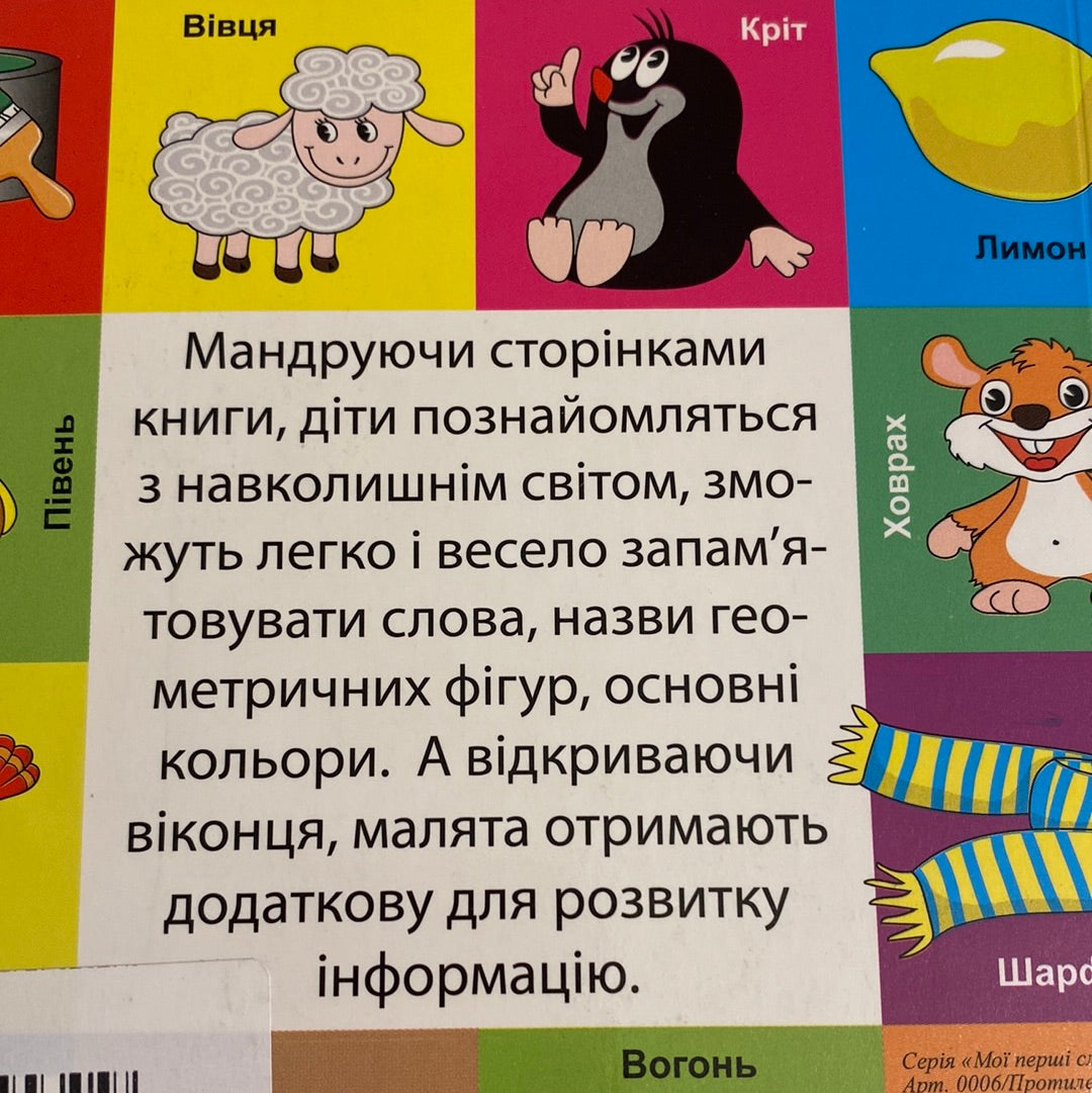 Протилежності. Мої перші слова (від 0 до 4 років) / Книжки з віконцями для малят