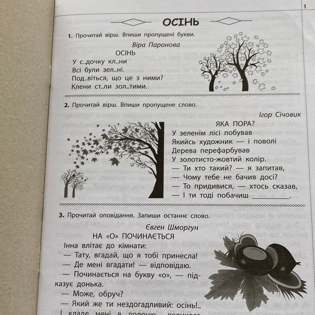 Горішки від білочки. Читаємо, розуміємо, творимо. Л. М. Шевчук. 3 клас, 1 рівень / Книги для розвитку навичок читання українською