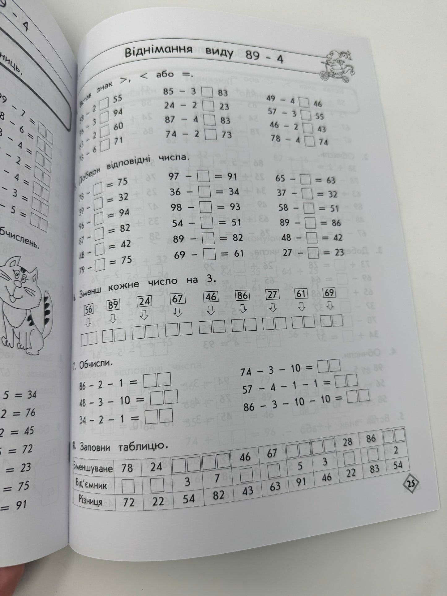 Тренажер. Додавання і віднімання в межах 100 без переходу через розряд. 1 клас. Шевчук Л.М. / Книги для навчання з математики