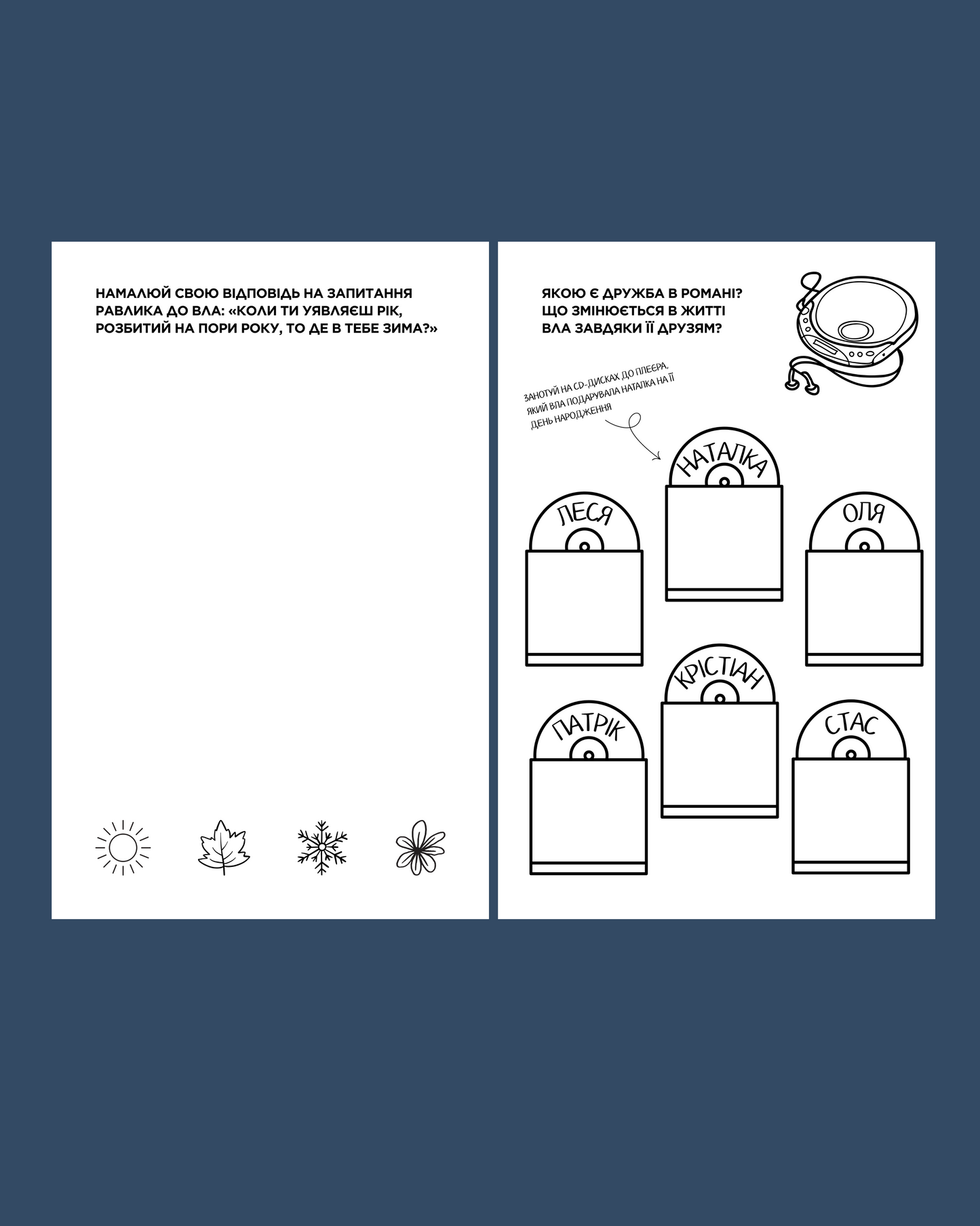 Електронний читацький щоденник для книжкового клубу до роману Марії Олекси "Перші". Розроблений Вікторією Барбанюк / Читацькі щоденники в США