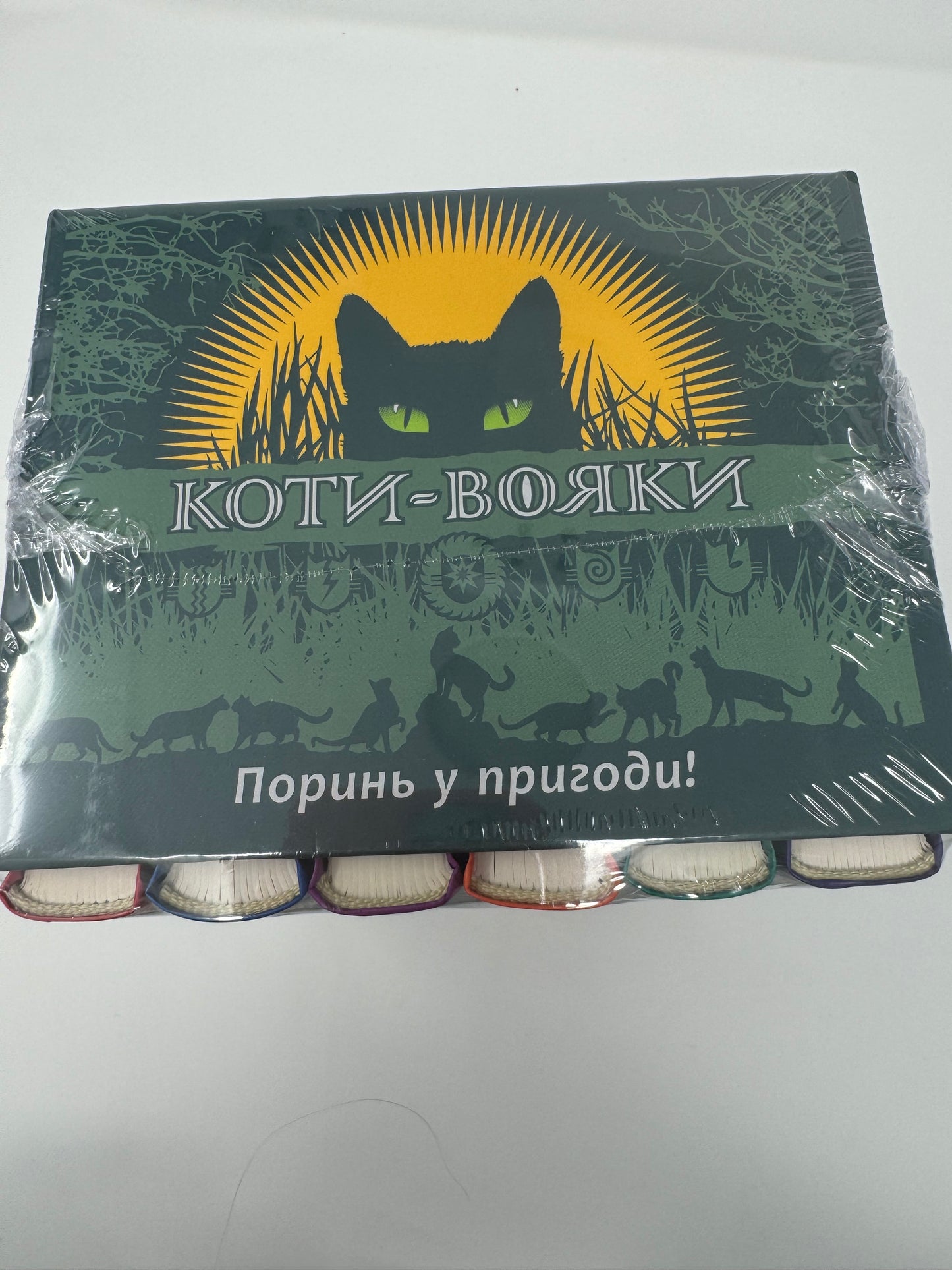 Коти-Вояки «Пророцтва починаються». Подарунковий комплект із 6 книг 1 циклу серії «Коти-вояки» + подарунок. Ерін Гантер / Подарункові книги для дітей українською