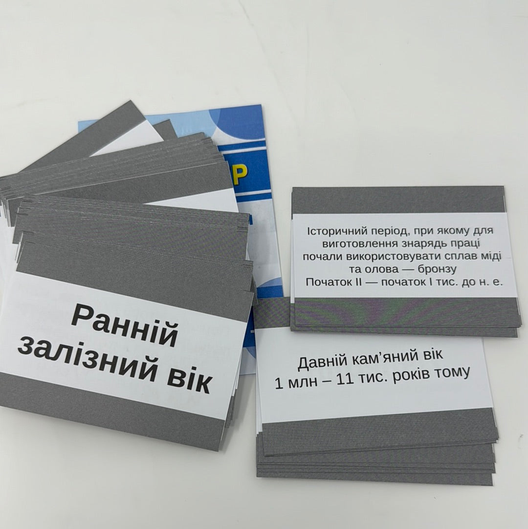 Історія України. Тренажер для підготовки до ЗНО. Комплект карток / Навчальні матеріали з історії України