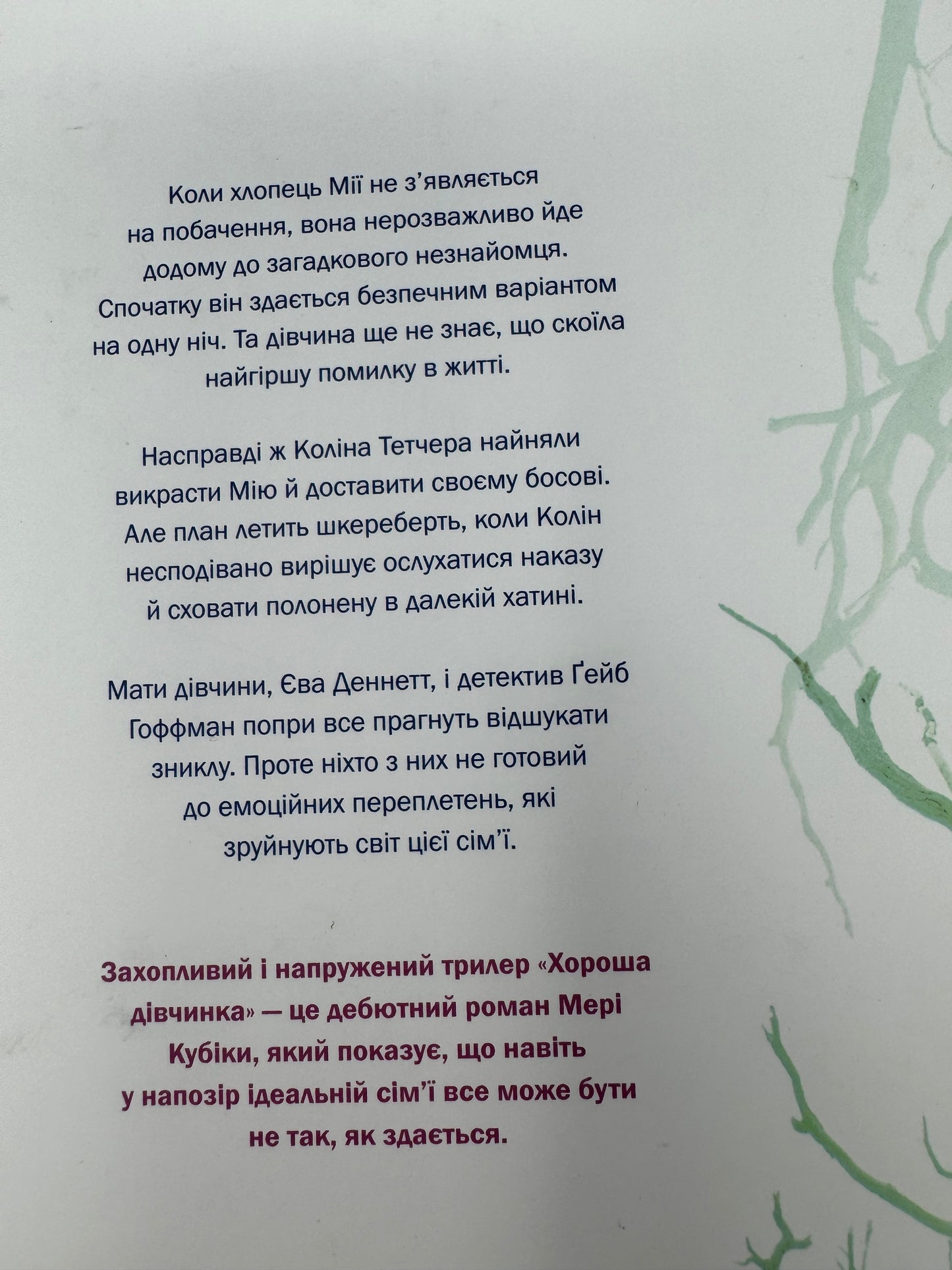Хороша дівчинка. Limited Edition. Мені Кубіка / Трилери та детективи купити в США українські книги