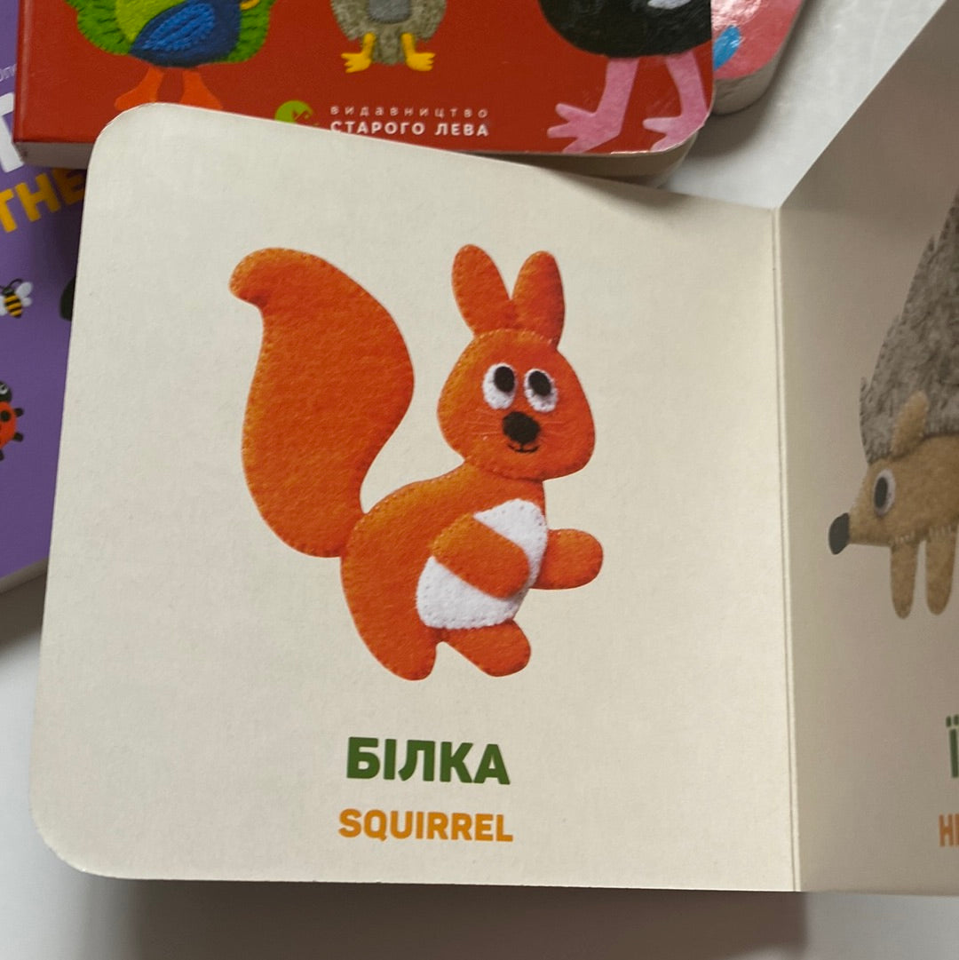 Двомовні книжки для найменших (комплект з 6 книжечок) / Board books for kids in Ukrainian