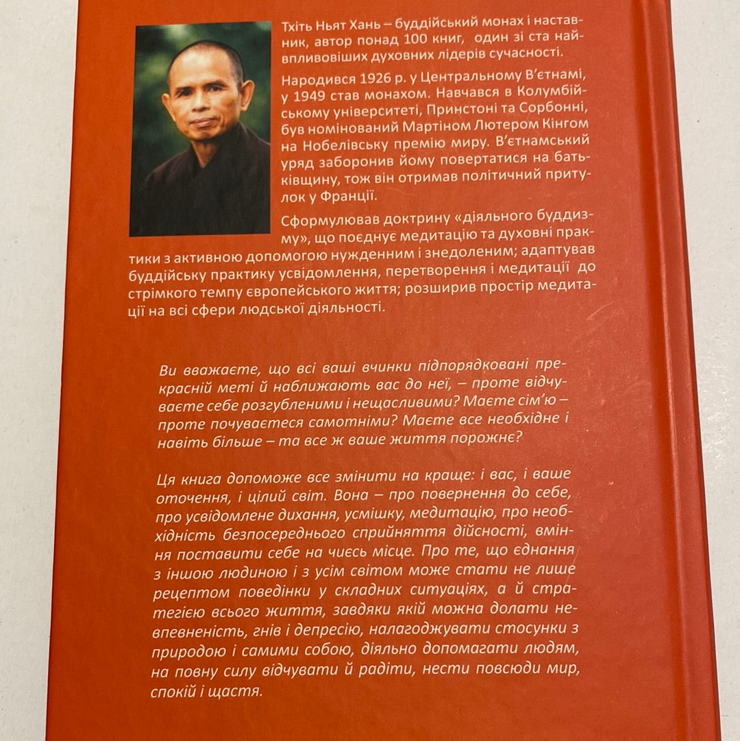 Спокій у кожному кроці. Тхіть Ньят Хань / Мотиваційні книги українською в США