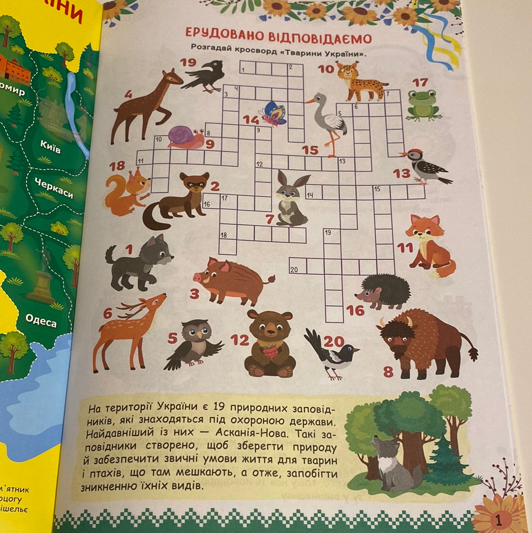 Пізнаємо Україну. Дітям 7+. Книжка-активіті / Книги для навчання та розвитку українською мовою