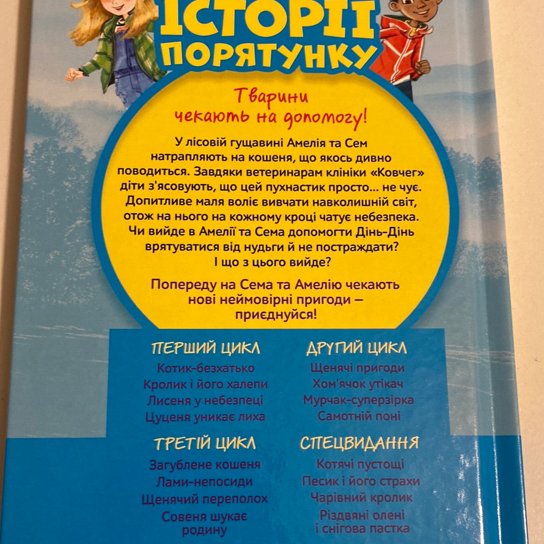 Історії порятунку. Загублене кошеня. Люсі Деніелс / Книги про тварин для дітей