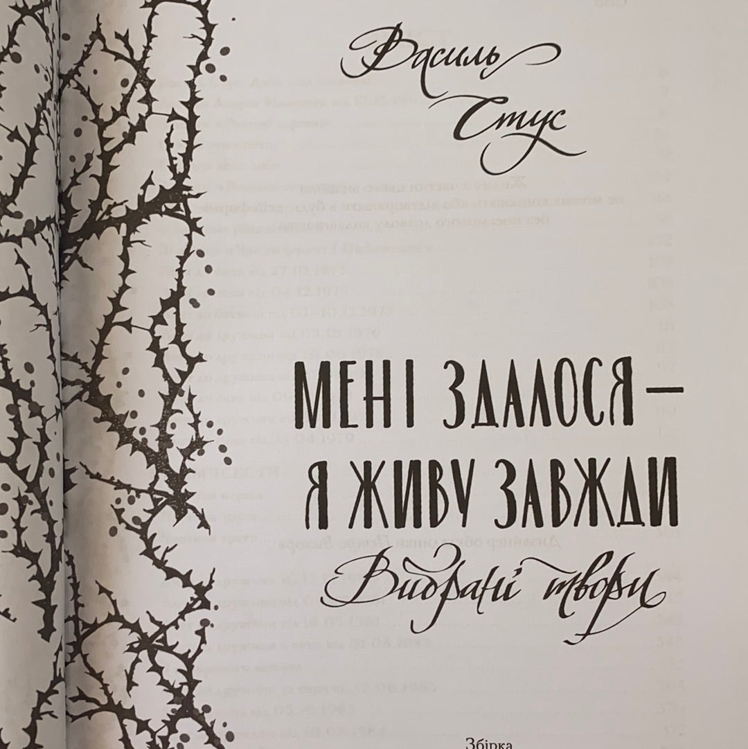 Мені здалося - я живу завжди. Вибрані твори. Василь Стус / Подарункове видання української класики